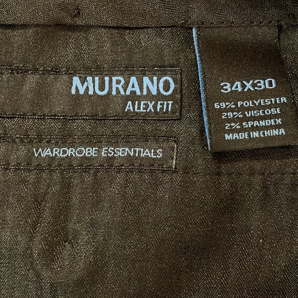 Murano Alex fit navy men’s slim flat front dress pants 34 x 28 Dillard’s - Picture 6 of 8